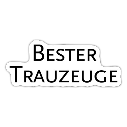 Bester Trauzeuge - schwarze Schrift - Sticker