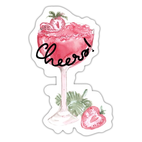 Cheers Cocktail Strawberry Daiquiri - Sticker