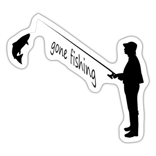 Angler gone-fishing - Sticker