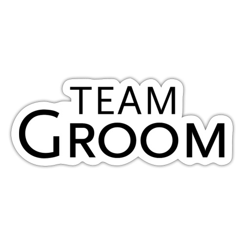 Team Groom - schwarze Schrift - Sticker