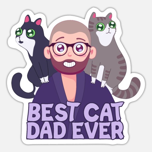 Best Cat Dad Ever - Sticker