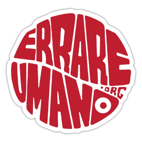 ErrareUmano retro style (red) - Adesivo