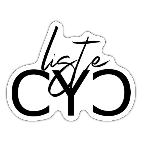 Motif texte CYC liste - cycliste - Autocollant