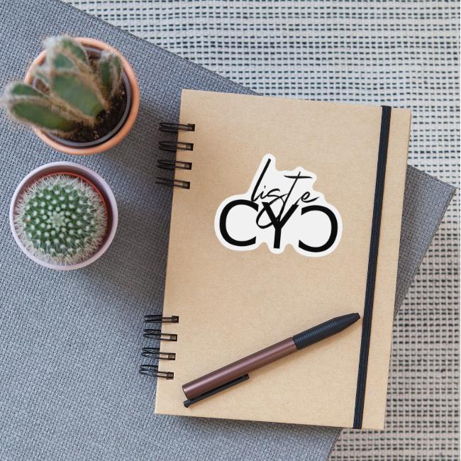 Motif texte CYC liste - cycliste