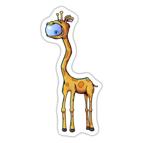 Einäugige Giraffe - Sticker