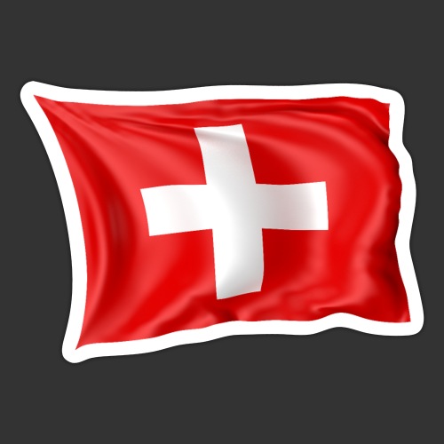 Flaga Szwajcarska Flaga Narodowa - Naklejka