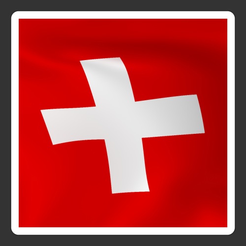 Flaga szwajcarskiej flagi narodowej - Naklejka