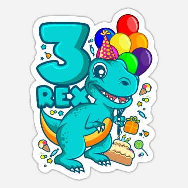 Dinosaurio 3 cumpleaños para artículos de escritorio | Diseños únicos |  Spreadshirt