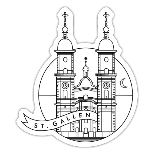 Sankt Gallen | Saint Gallen | St.Gallen Kathedrale - Sticker