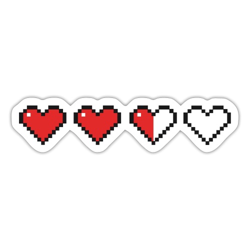 Pixel Herzen - Sticker