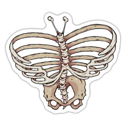 Schmetterling Skelett - Sticker