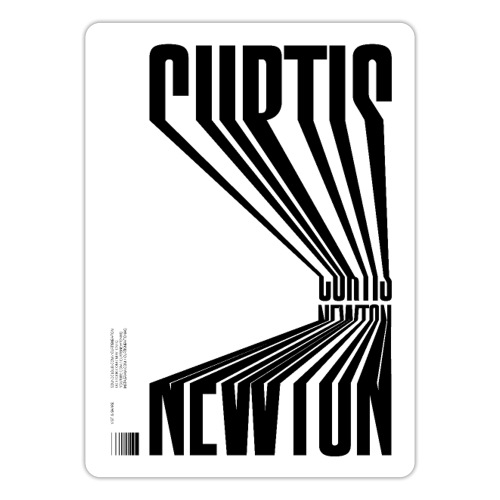 Curtis Newton black&white 3D [white] - Sticker