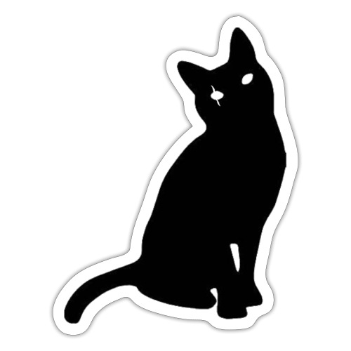 Czarny kot 🐈 ⬛ - Naklejka