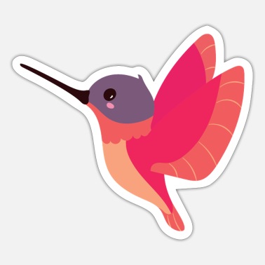 Pegatinas de dibujo colibrí | Diseños únicos | Spreadshirt