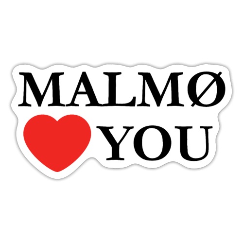 malmo heart you garamond black - Klistermärke