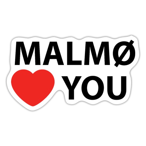 malmo heart you minion black - Klistermärke