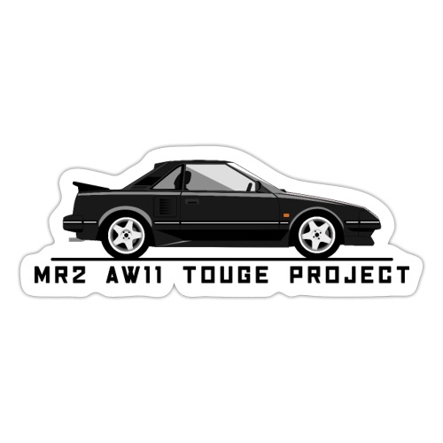 Retro MR2 AW11 Sportscar Black - Sticker