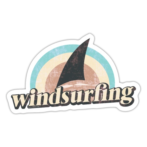 Windsurfing Retro 70s - Naklejka