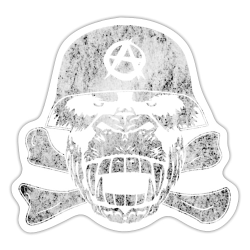 Gorilla-Skull Stahlhelm Anarchie - Sticker