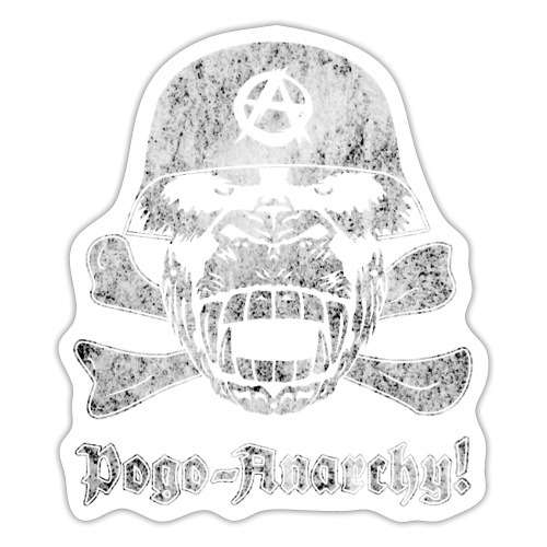 Gorilla-Skull Stahlhelm Pogo-Anarchy - Sticker