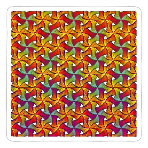 Ornament aus Dreiecken mit dynamischer Füllung - Sticker
