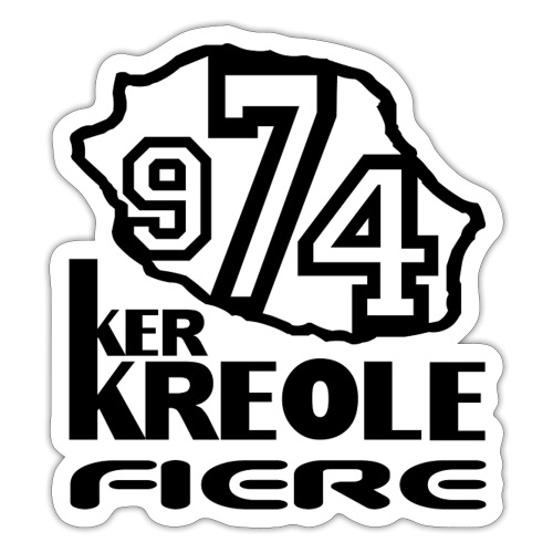 Kreole et Fiere - 974 Ker Kreol - Autocollant