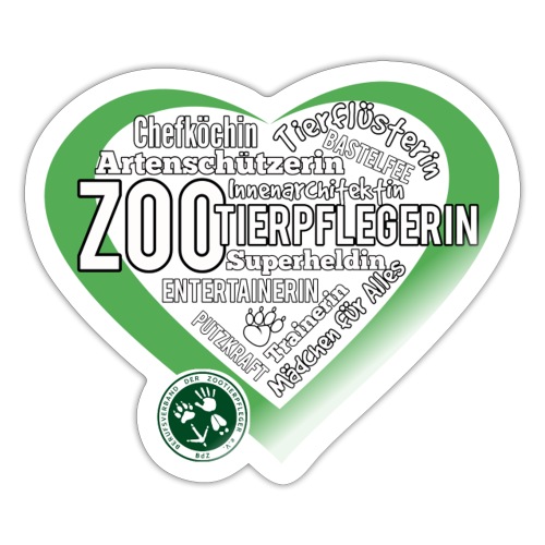 Zootierpflegerin Herz - Sticker