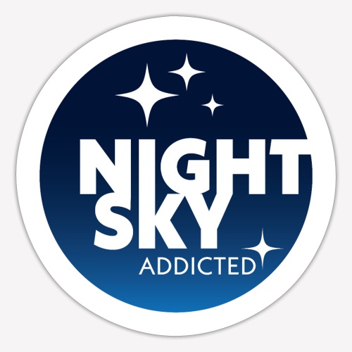 Night sky addicted, coloured - Sticker