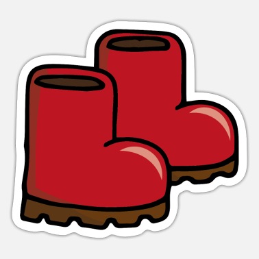 varemærke oversættelse Er deprimeret Røde gummistøvler Støvler Vinterstøvler' Sticker | Spreadshirt