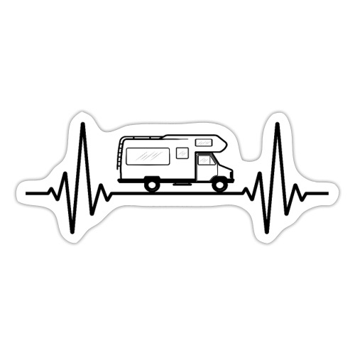 Puls Frequenz Wohnmobil | Herzschlag EKG Camper - Sticker
