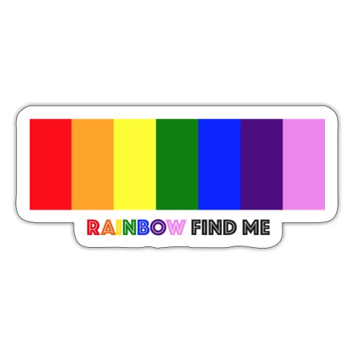 Rainbow Find Me - Colour Strip - Sticker