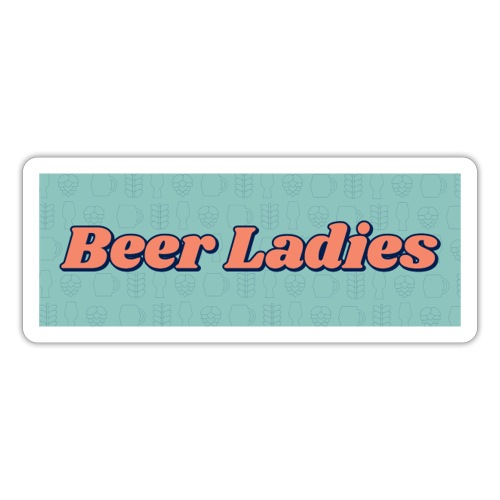Beer Ladies - Horizontal Logo Teal - Sticker
