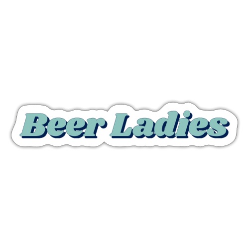 Beer Ladies - logo teal - Sticker