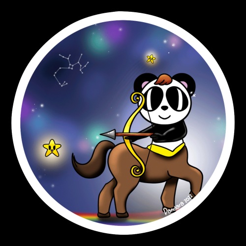 Panda astro sagittaire - Autocollant