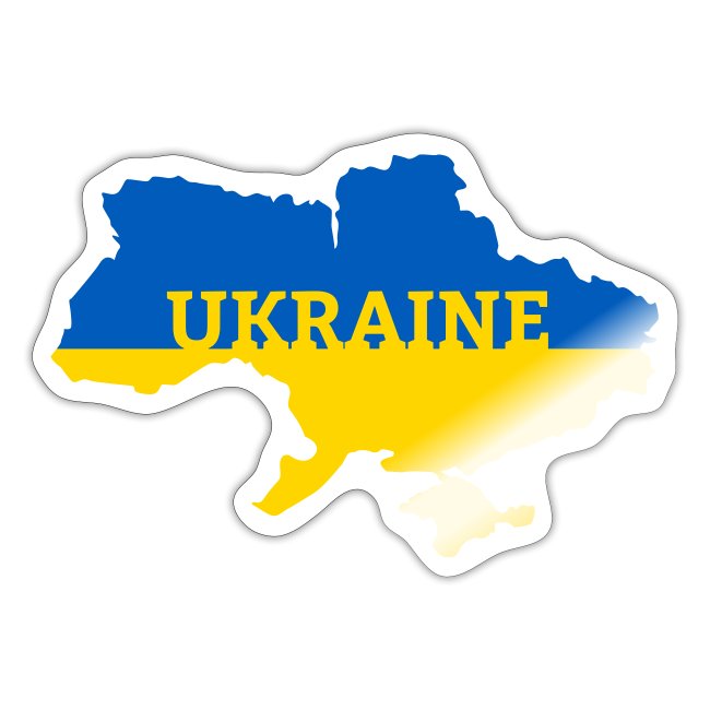 Ukraine Karte Blau Gelb Support & Solidarität