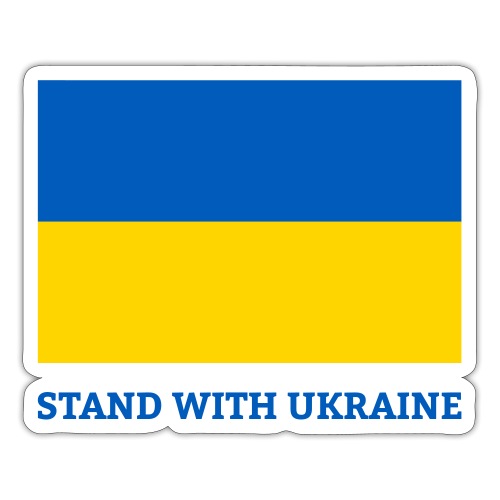 Stand with Ukraine Flagge Support & Solidarität - Sticker