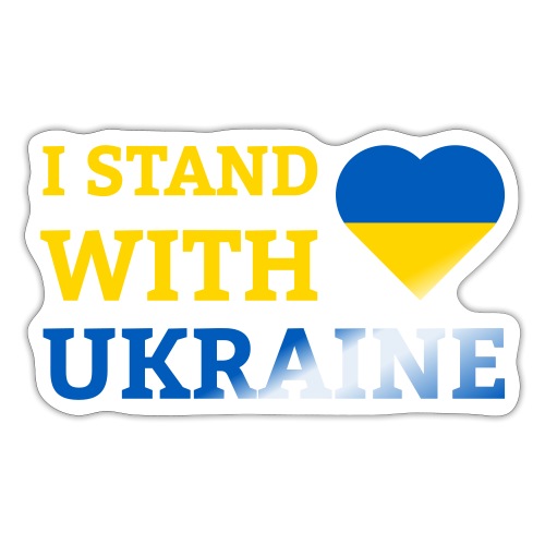 I stand with Ukraine Herz Solidarität & Support - Sticker