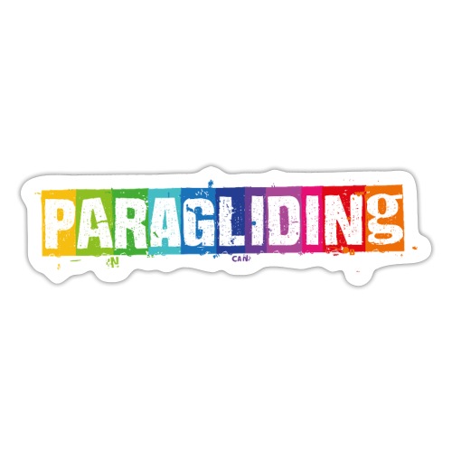 Paragliding Rainbow Colored - Sticker