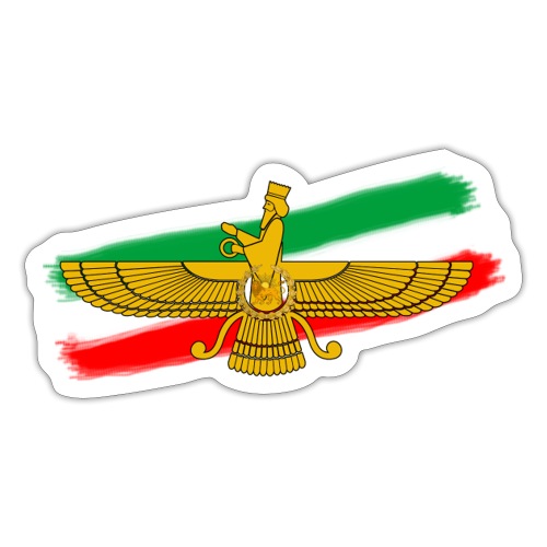 Iran Flag Faravahar Lion Sun - Sticker