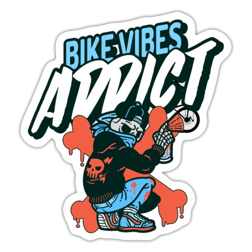 Bike vibes addict, plus qu'une passion - Autocollant