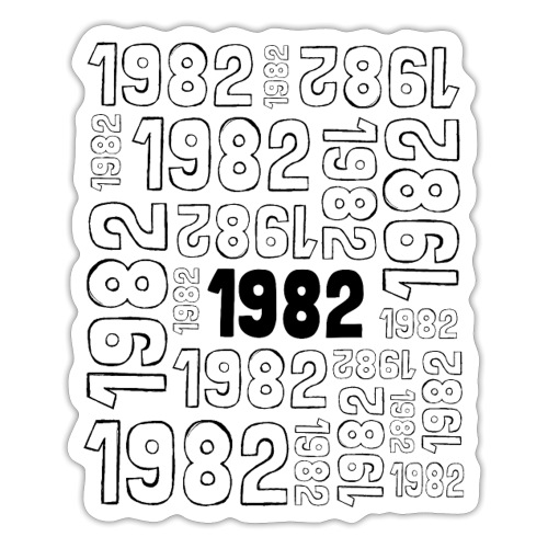 Jahrgang 1982 - 40. Geburtstag, Hochzeitstag - Sticker