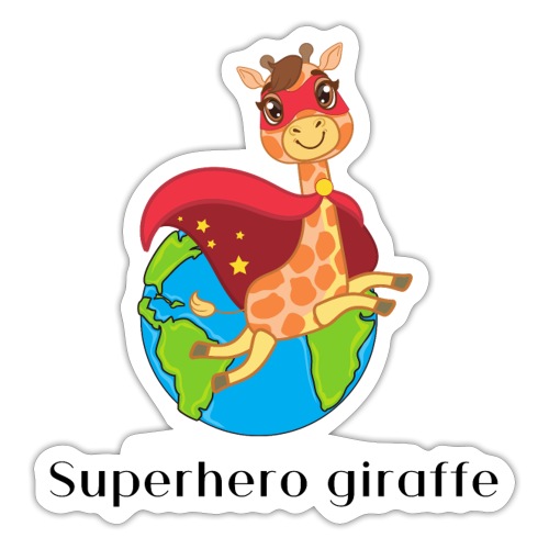 Superhero giraffe - Naklejka