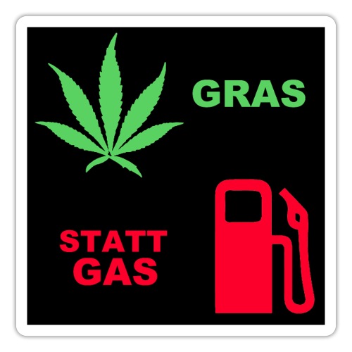 gras statt gas - Sticker
