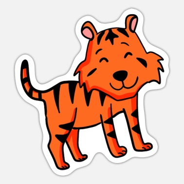 Pegatinas de tigre animado | Diseños únicos | Spreadshirt