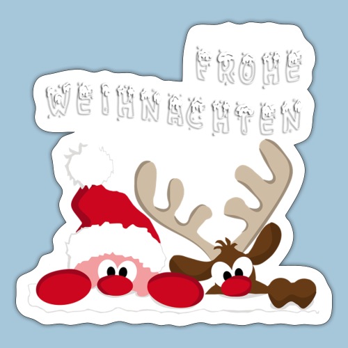 ☃️ Frohe Weihnachten | Spruch | Weihnachtsmann - Sticker