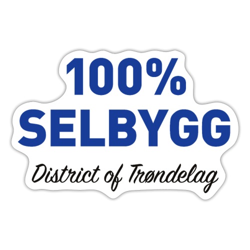 Hundre prosent selbygg - District of Trøndelag - Klistremerke
