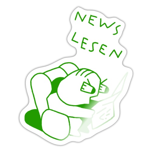 MOMENTS - 2 - news lesen - green - Sticker