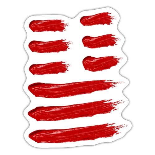 Linienspiel in Rot - Sticker