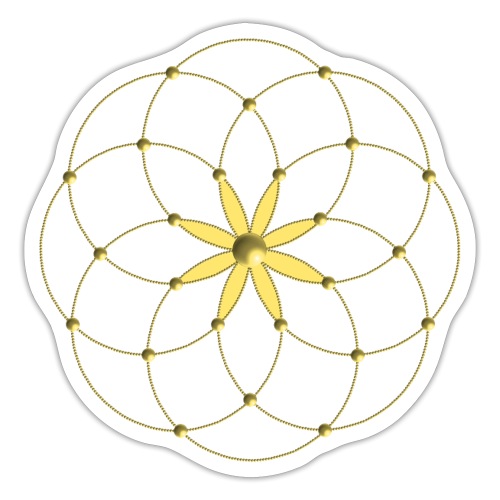 Goldene Blume des Lebens - Sticker