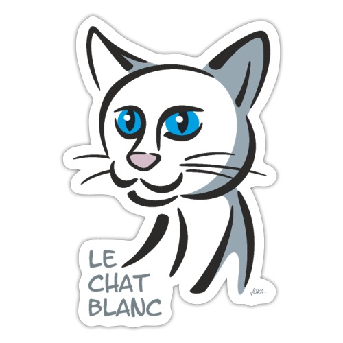 Design - die weisse Katze - Sticker